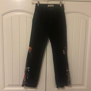 Free People Floral Jeans